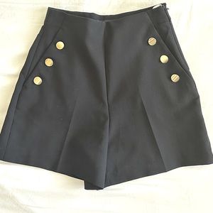 Zara shorts with gold buttons